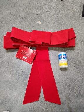 Enormous Large Red Christmas Holiday Car Bow with Tails Hobby Lobby